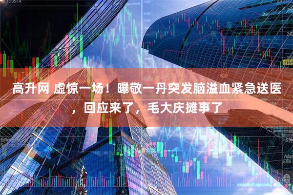 高升网 虚惊一场!曝敬一丹突发脑溢血紧急送医,回应来了,毛大庆摊事了